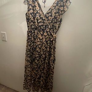 Navy and yellow floral maxi